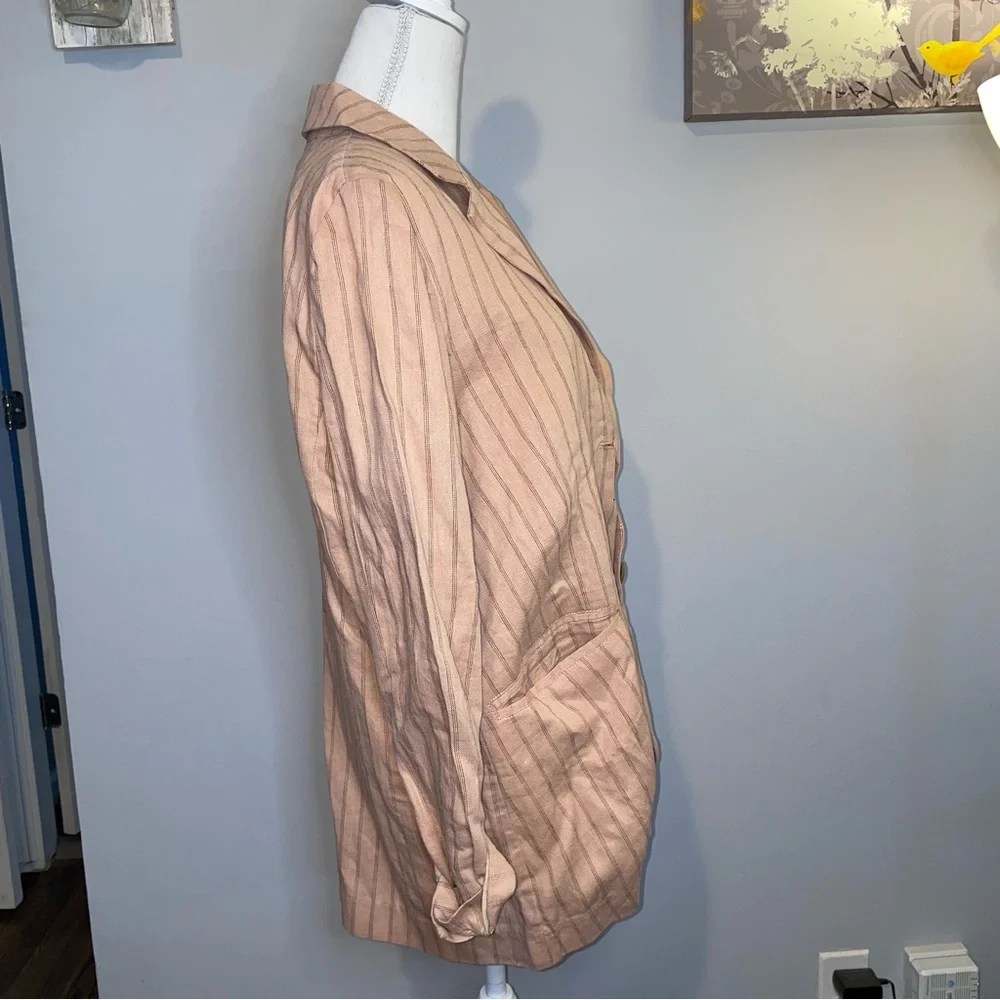 NWOT Free People We the Free Linen Blazer - Picture 5 of 9